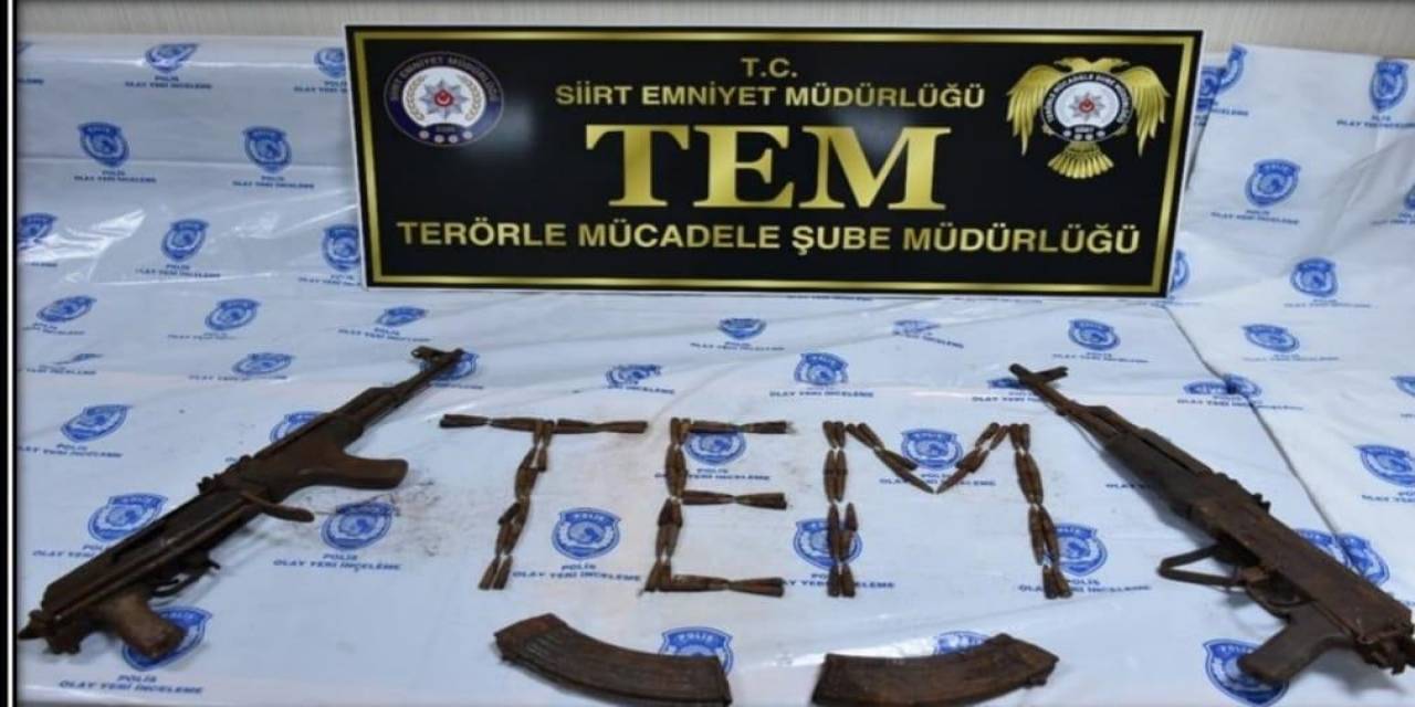 Siirt’te Terör Operasyonunda Toprağa Gömülü Silah Ve Fişekler Ele Geçirildi