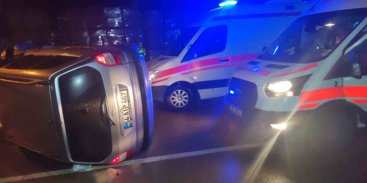 Bursa’da Virajı Alamayan Otomobil Duvara Çarparak Takla Attı: 2 Yaralı
