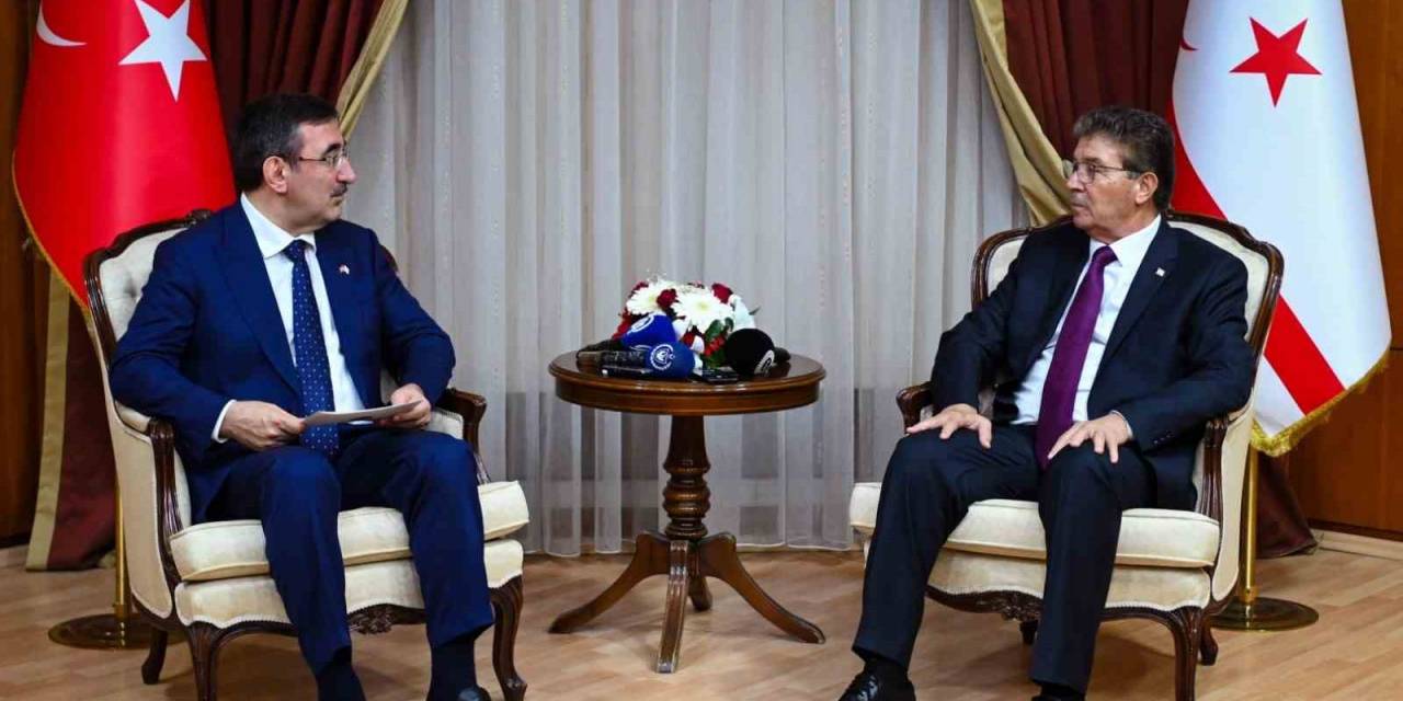 Cumhurbaşkanı Yardımcısı Yılmaz, Kktc Başbakanı Üstel İle Bir Araya Geldi