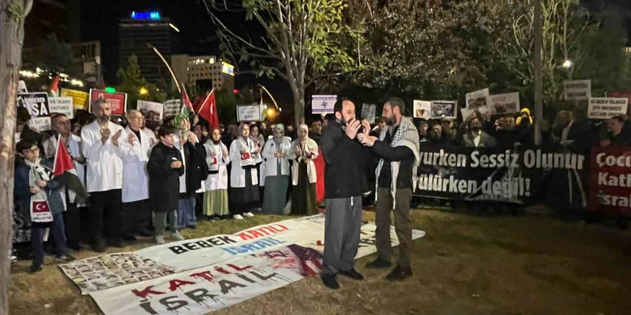 Ankara’da Abd Büyükelçiliği Önünde Filistin’e Destek Eylemi