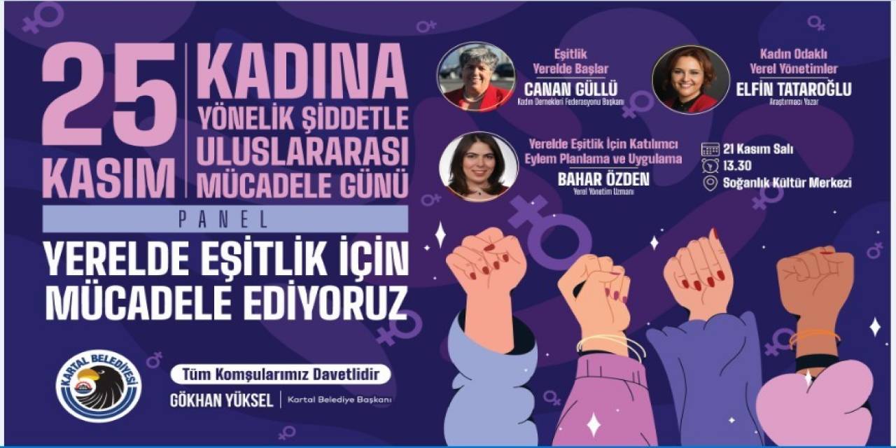 Kartal Belediyesi ‘Yerelde Eşitlik İçin Mücadele Ediyoruz’ Paneline Ev Sahipliği Yapacak