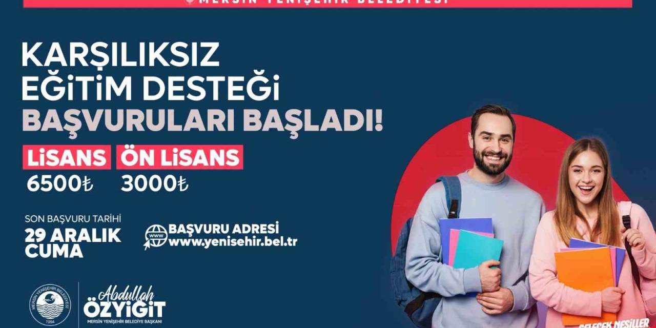 Yenişehir Belediyesinin Karşılıksız Eğitim Desteği Başvuruları Başladı