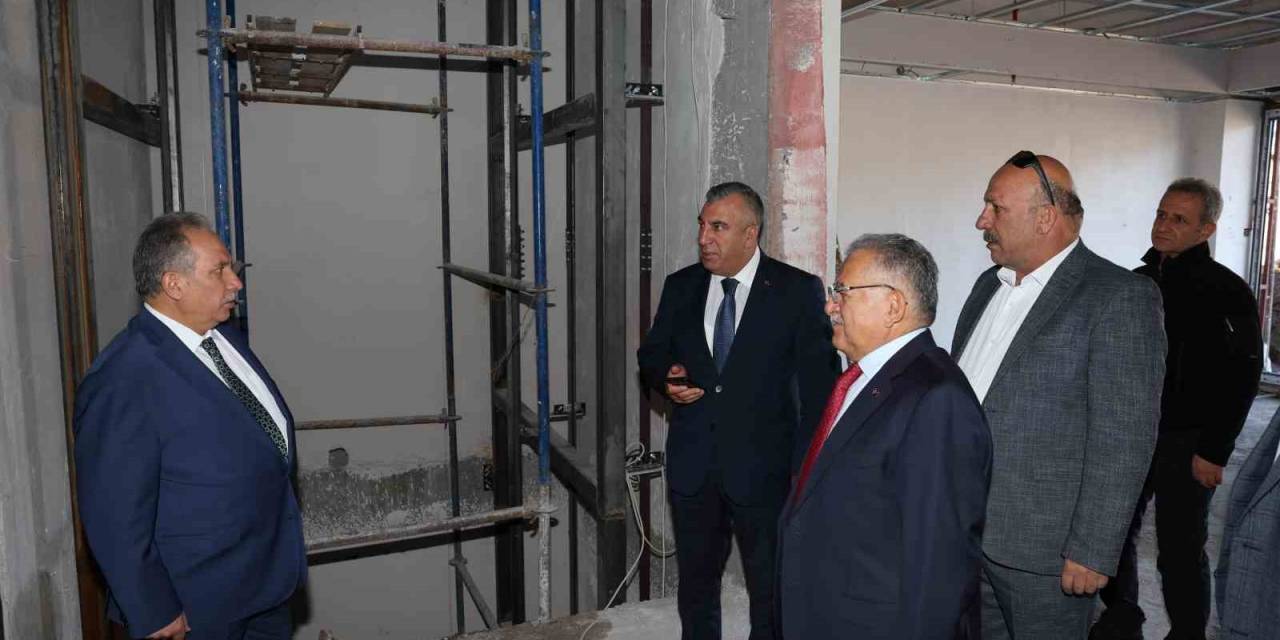 Başkan Büyükkılıç’tan Talas Mevlana Sosyal Yaşam Merkezi’nde İnceleme