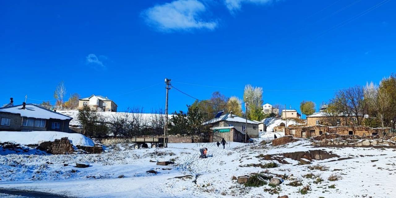 Ahlat’ta Mevsimin İlk Karı Yağdı