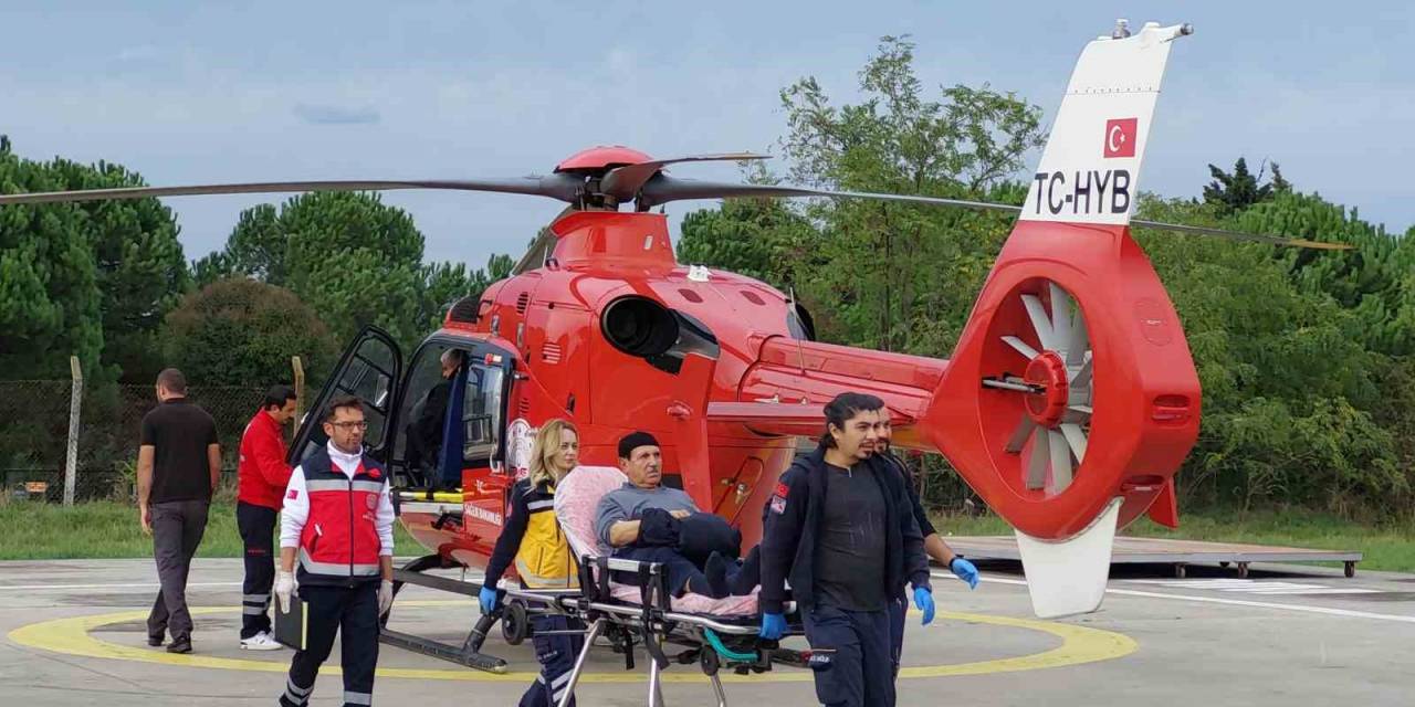 Kalp Krizi Geçiren Vatandaş İçin Ambulans Helikopter Havalandı