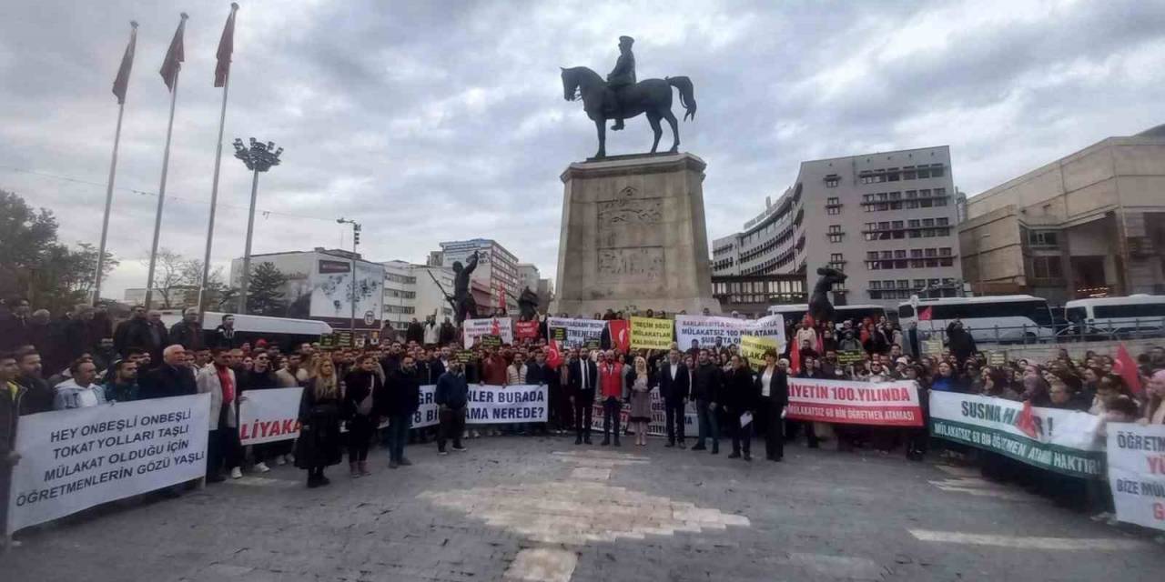 Atanmayan Öğretmenler Ankara’da Eylem Yaptı