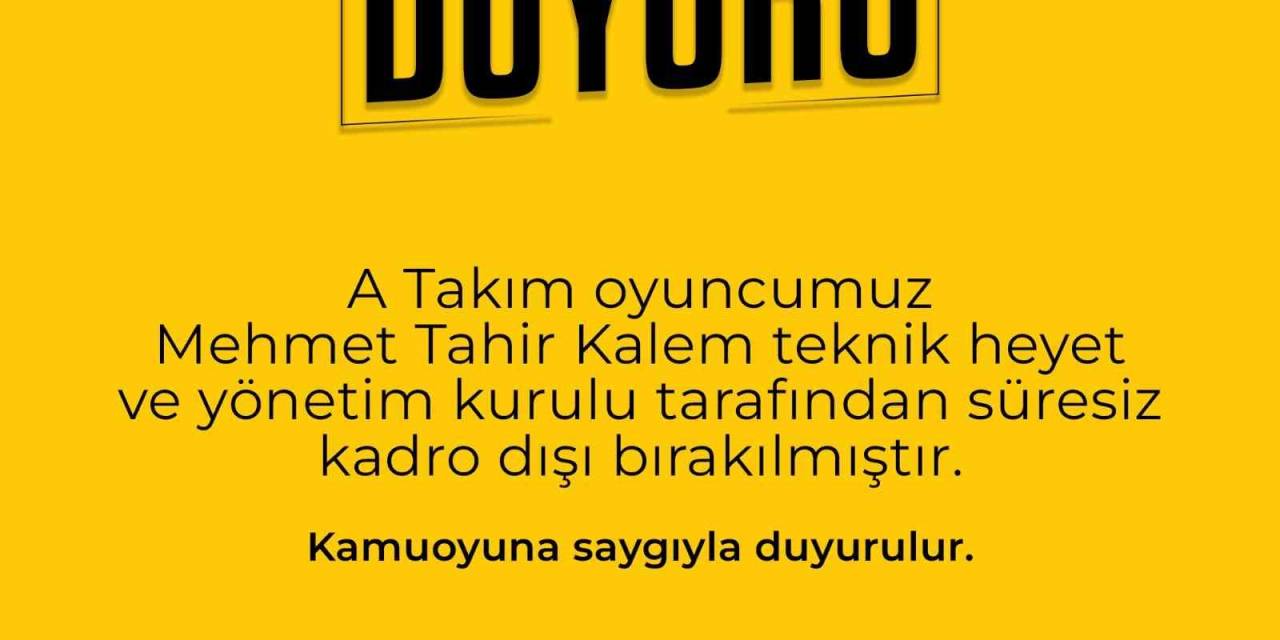 Kayserigücü Fk’da Mehmet Tahir Kalem Kadro Dışı Bırakıldı