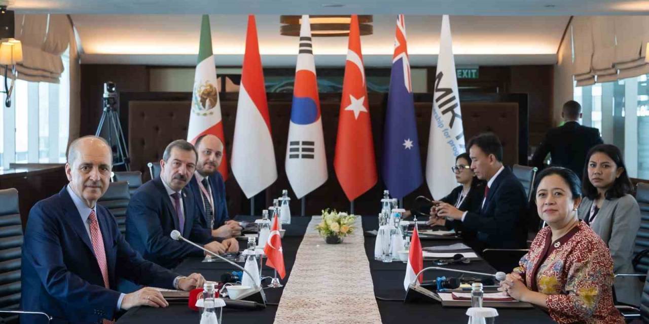 Tbmm Başkanı Kurtulmuş, Endonezya Temsilciler Meclisi Başkanı Maharani İle Görüştü