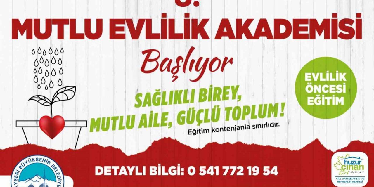 Büyükşehir’in, 8’inci Mutlu Evlilik Akademisi Kayıtları Başladı