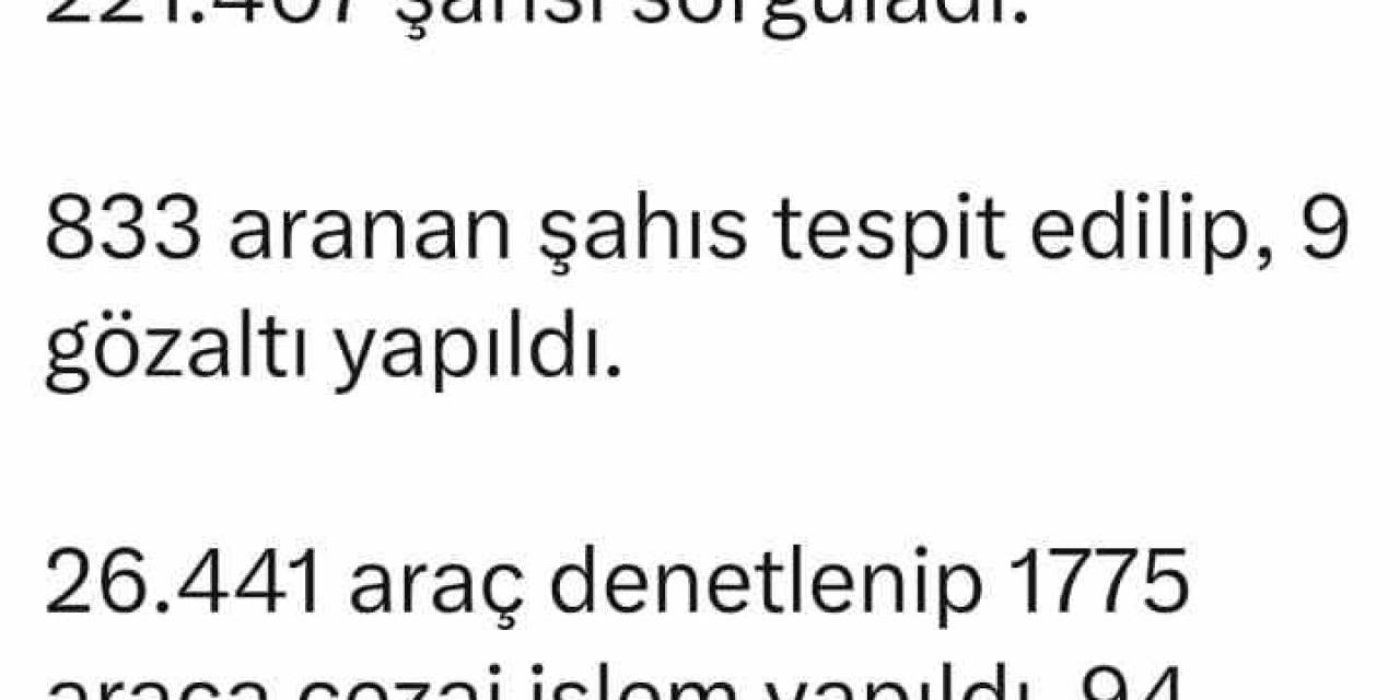 Bingöl’de 221 Bin 407 Kişi Sorgulandı