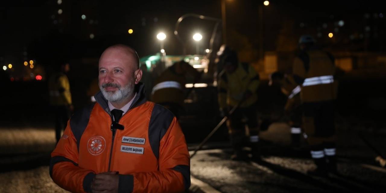 Başkan Çolakbayrakdar, “Geceyi Gündüze Katıp, Asfalt Çalışmalarını Tamamladık”