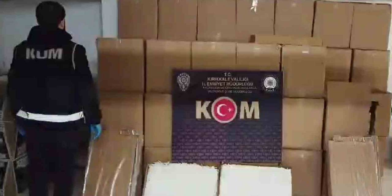 Kırıkkale’de 1 Milyon 267 Bin Makaron Ele Geçirildi