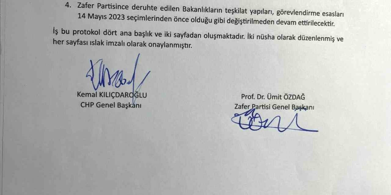 Ümit Özdağ, Kemal Kılıçdaroğlu’yla Yaptığı "Protokolü" Açıkladı