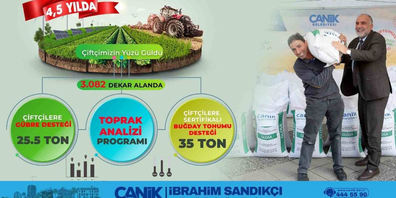 Canik’te Çiftçilere 25,5 Ton Gübre Ve 35 Ton Buğday Tohumu Desteği