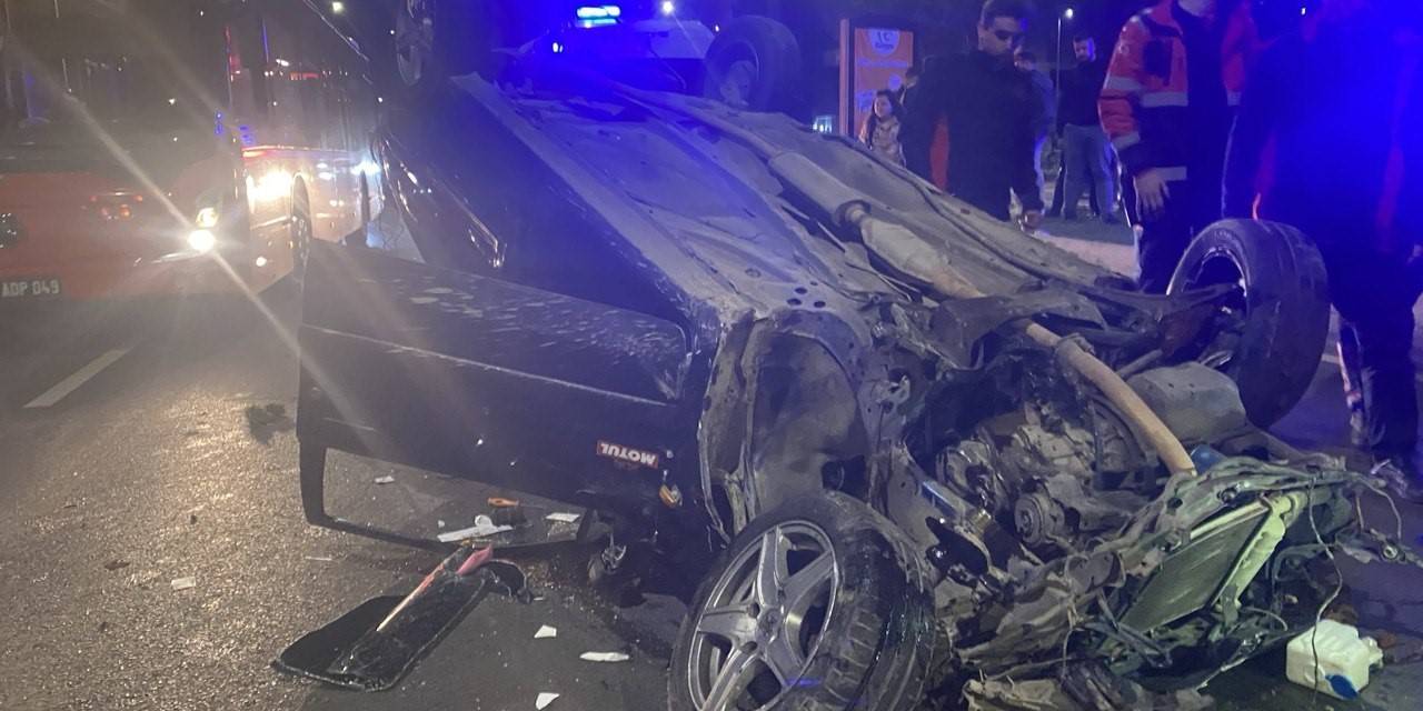 Takla Atan Otomobil Metrelerce Sürüklendi: 1 Yaralı