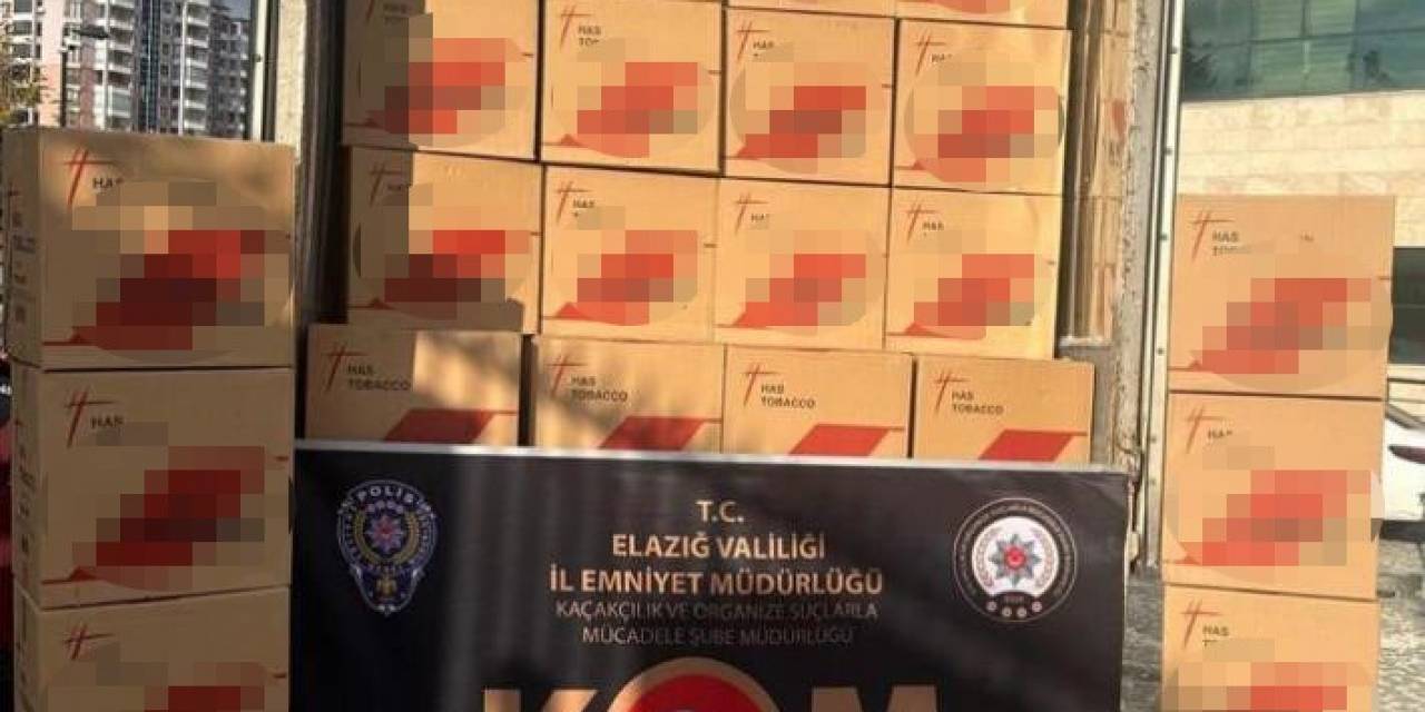 Elazığ’da 1 Milyon 505 Bin Adet Paketlenmiş Makaron Ele Geçirildi