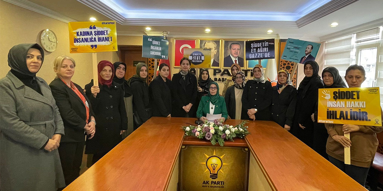 AK Parti Rize Kadın Kollarından kadına yönelik şiddetle mücadele açıklaması