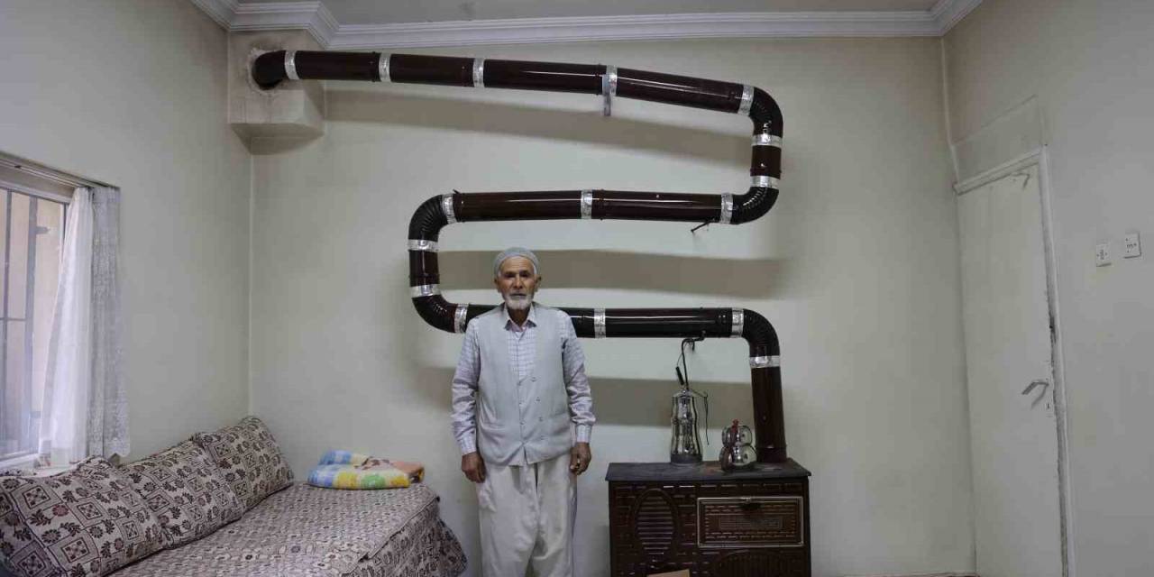 Eşi Üşümesin Diye Soba Borularını Kıvrım Kıvrım Yaptı