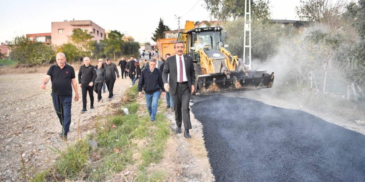 Soner Çetin’e Salbaş’ta Yol Yapım Çalışmalarını İnceledi