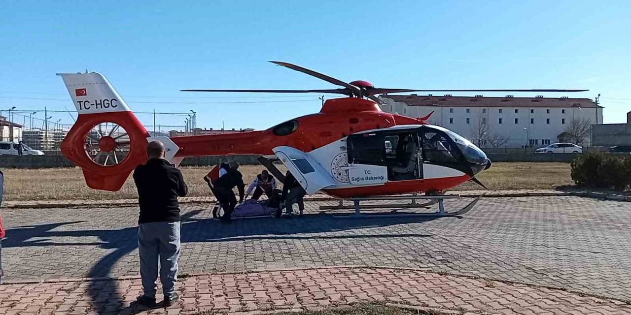 Ambulans Helikopter Ayağı Ampute Edilen Hasta İçin Havalandı