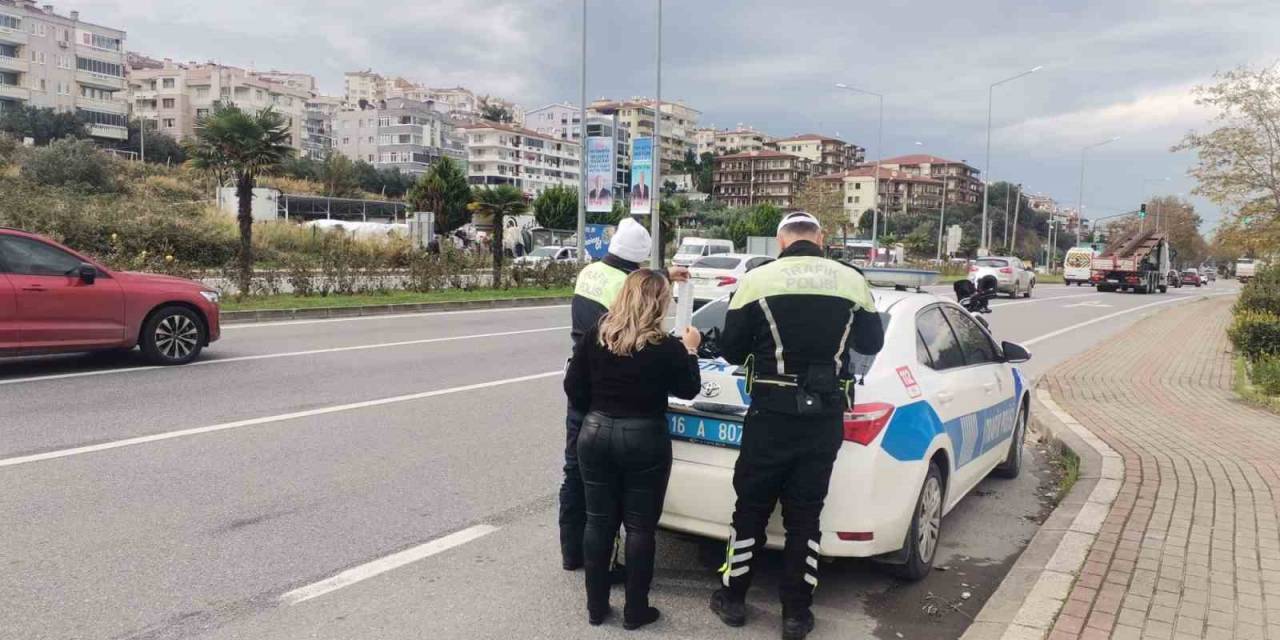 Mudanya’da Hız Yapan Sürücülere Ceza Yazıldı