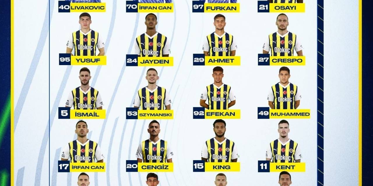 Fenerbahçe’nin Nordsjaelland Maçı Kamp Kadrosu Açıklandı