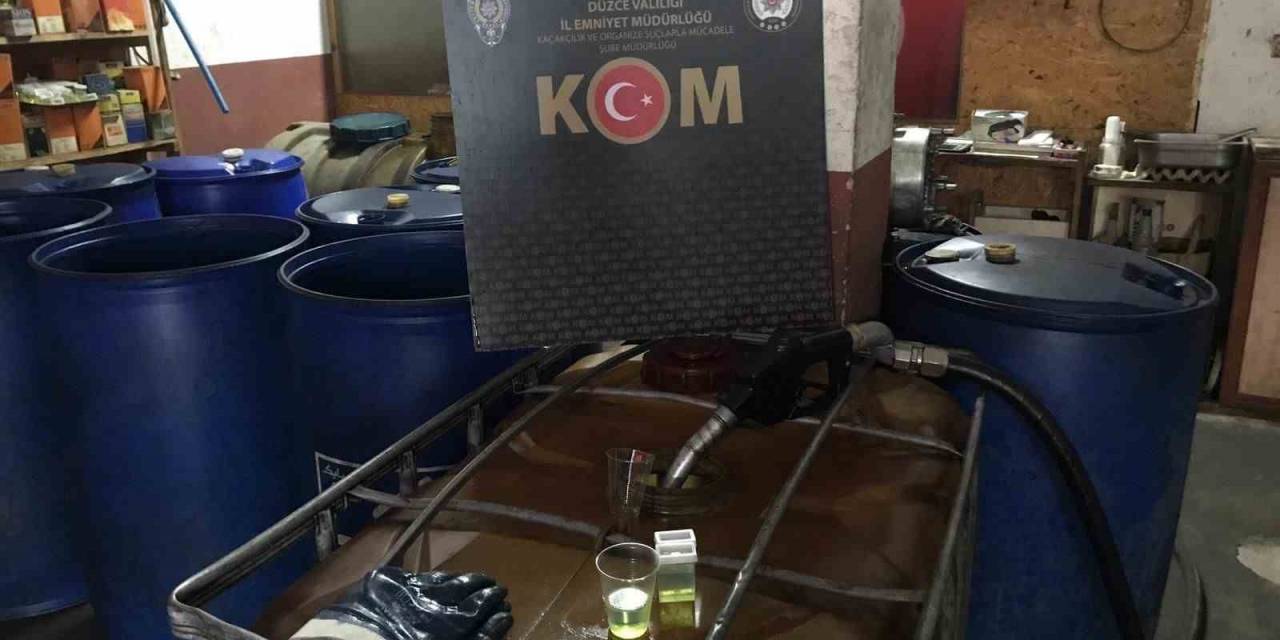 Düzce’de 800 Litre Kaçak Akaryakıt Ele Geçirildi