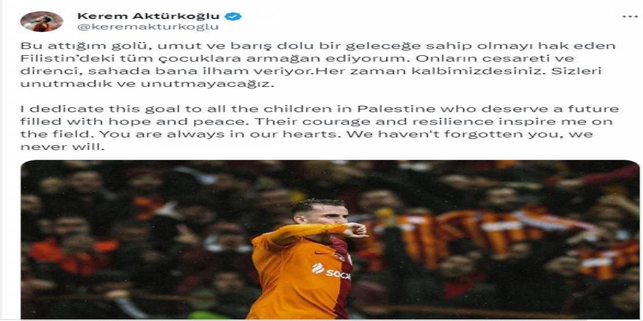 Kerem Aktürkoğlu, Attığı Golü Filistinli Çocuklara Armağan Etti