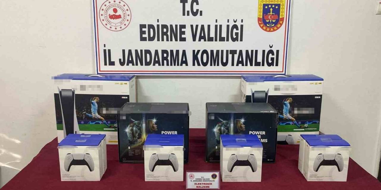 Edirne’de Kaçak Oyun Konsolları Ele Geçirildi