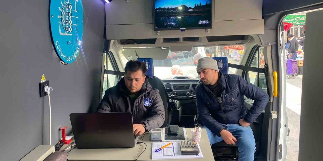 Çorum Belediyesi’nin “Mobil Çözüm Merkezi” Hizmette