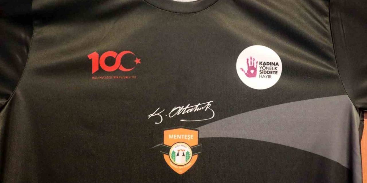 Menteşe Belediyespor Formalarına 100.yıl Logosu