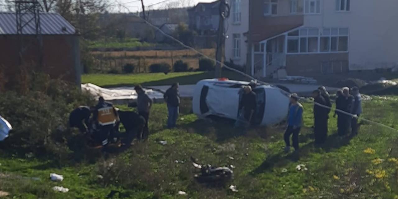 Otomobil Takla Attı: 2 Yaralı