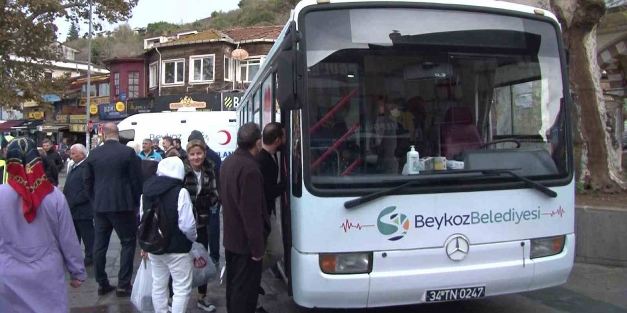 Beykoz’da Sağlık Otobüsü İle Vatandaşlara Ücretsiz Sağlık Taraması Yapılıyor