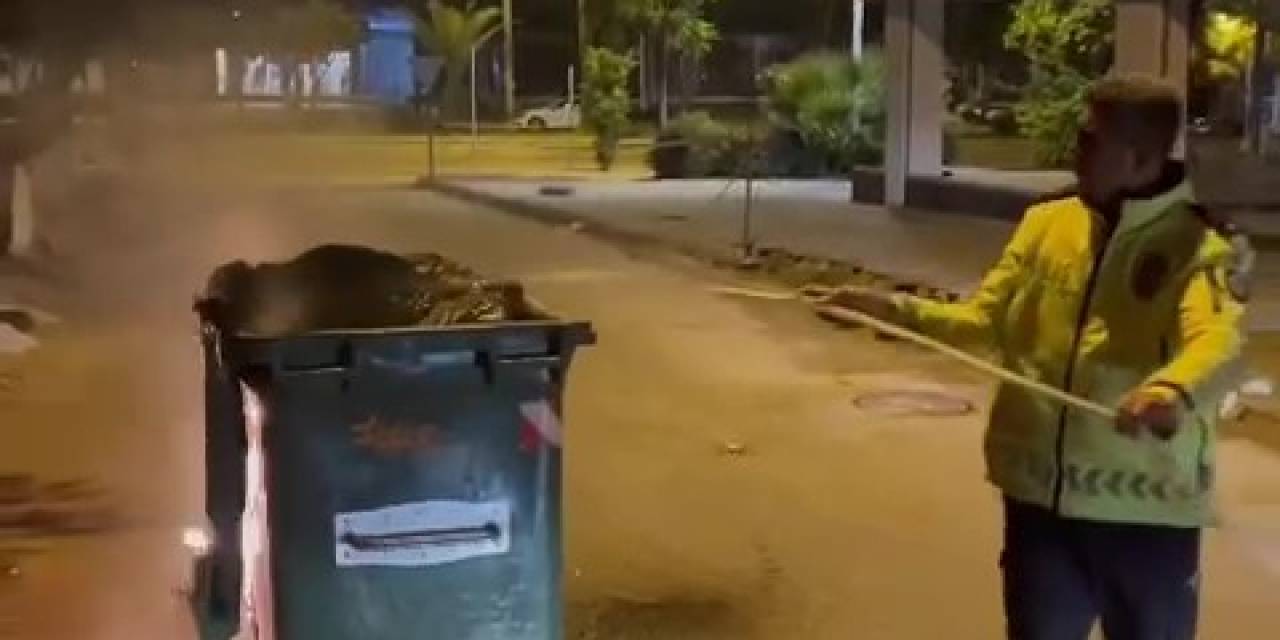 Trafik Polisleri Bu Kez Yangın Söndürdü