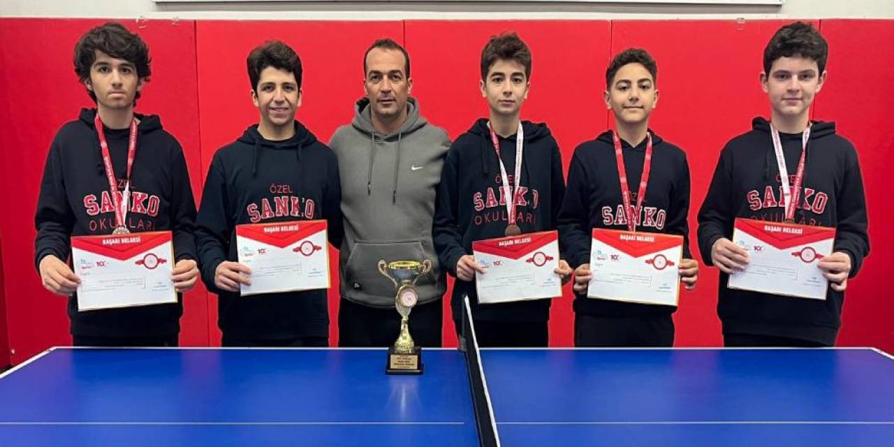 Sanko Okulları Masa Tenisinde İl Üçüncüsü Oldu