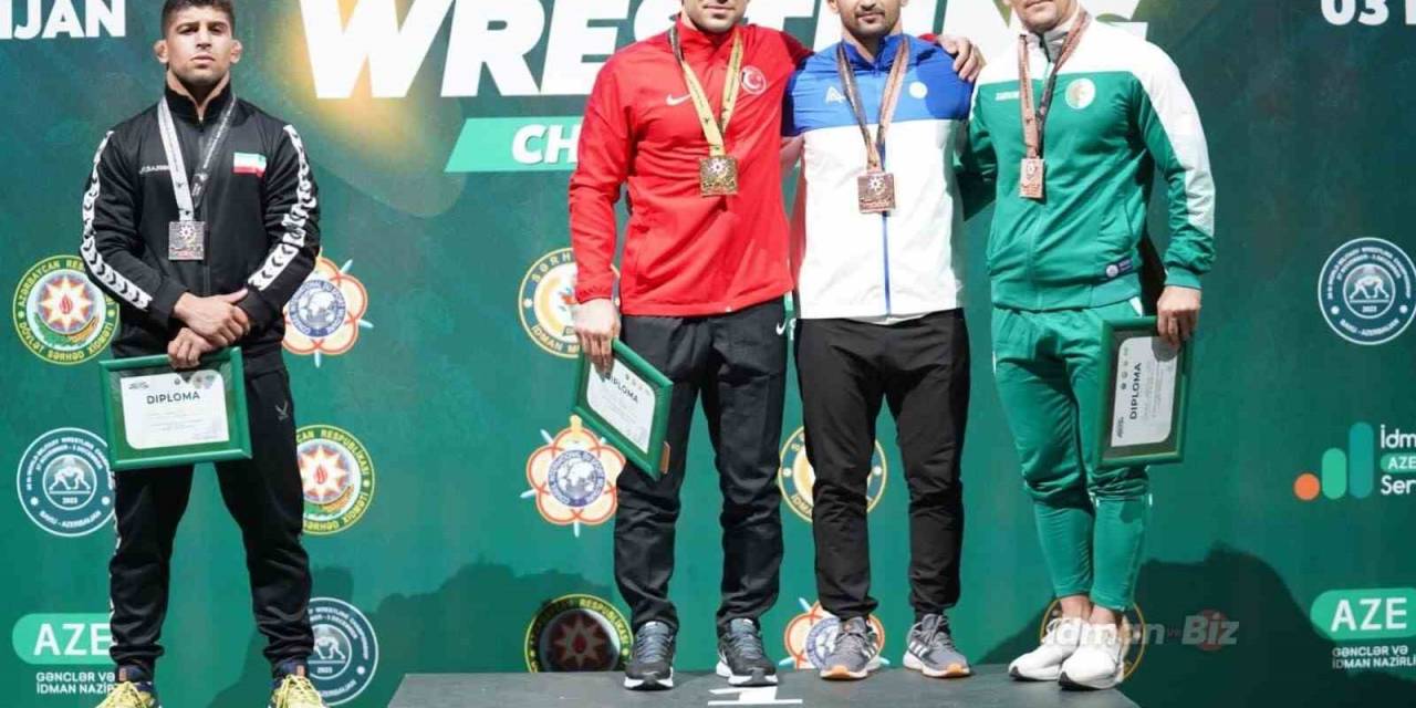 İzmirli Güreşçi, Bakü’den Altın Madalya İle Döndü