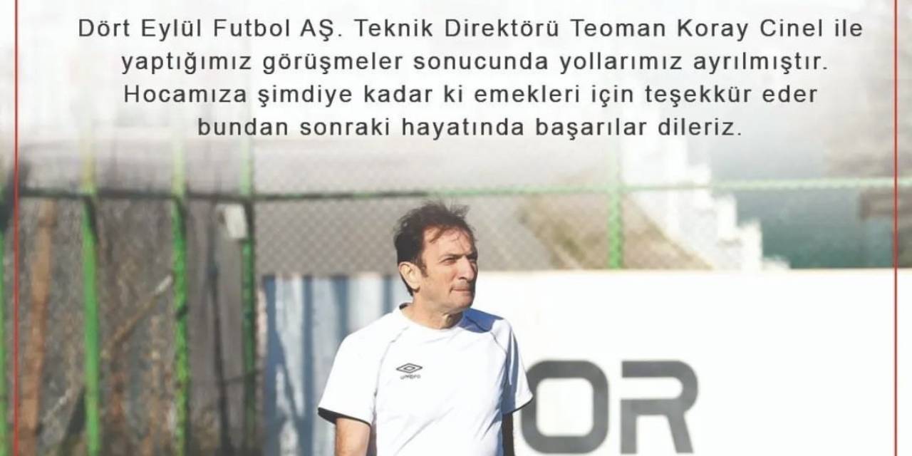 Sivas Dört Eylül Futbol’da, Teknik Direktör Teoman Koray Cinel İle Yollar Ayrıldı