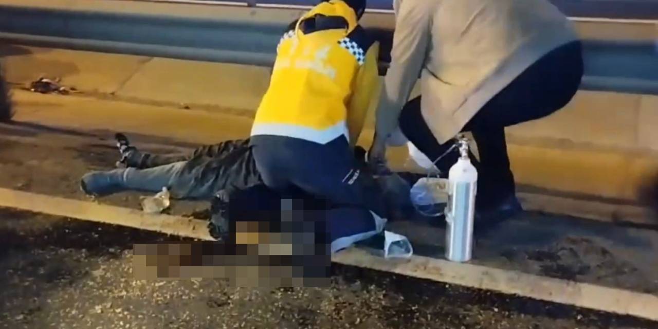 D-100’de Hafif Ticari Aracın Çarptığı Yaya Ağır Yaralandı