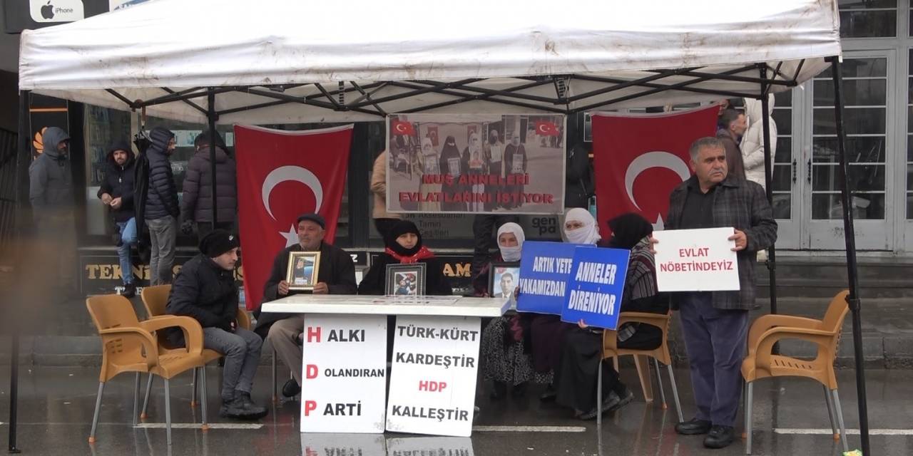 Muş’ta Evlat Nöbetine Katılan Aile Sayısı 46’ya Yükseldi