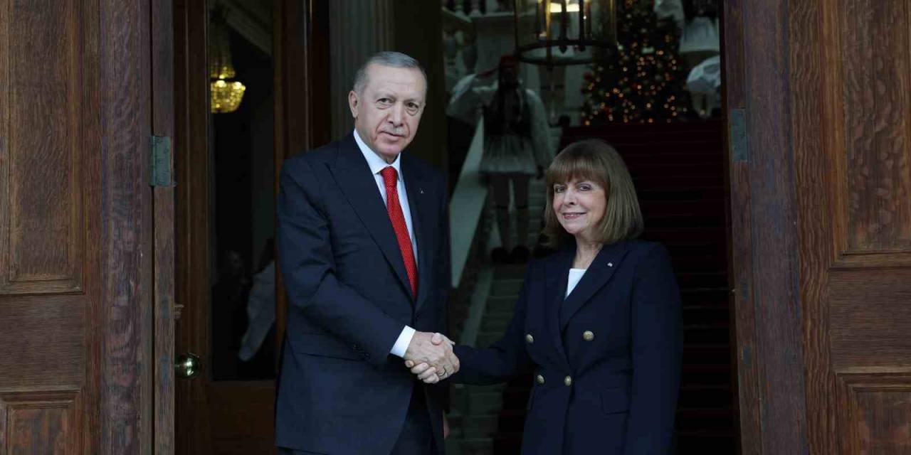 Cumhurbaşkanı Erdoğan, Yunanistan Cumhurbaşkanı Sakellaropoulou İle Görüştü