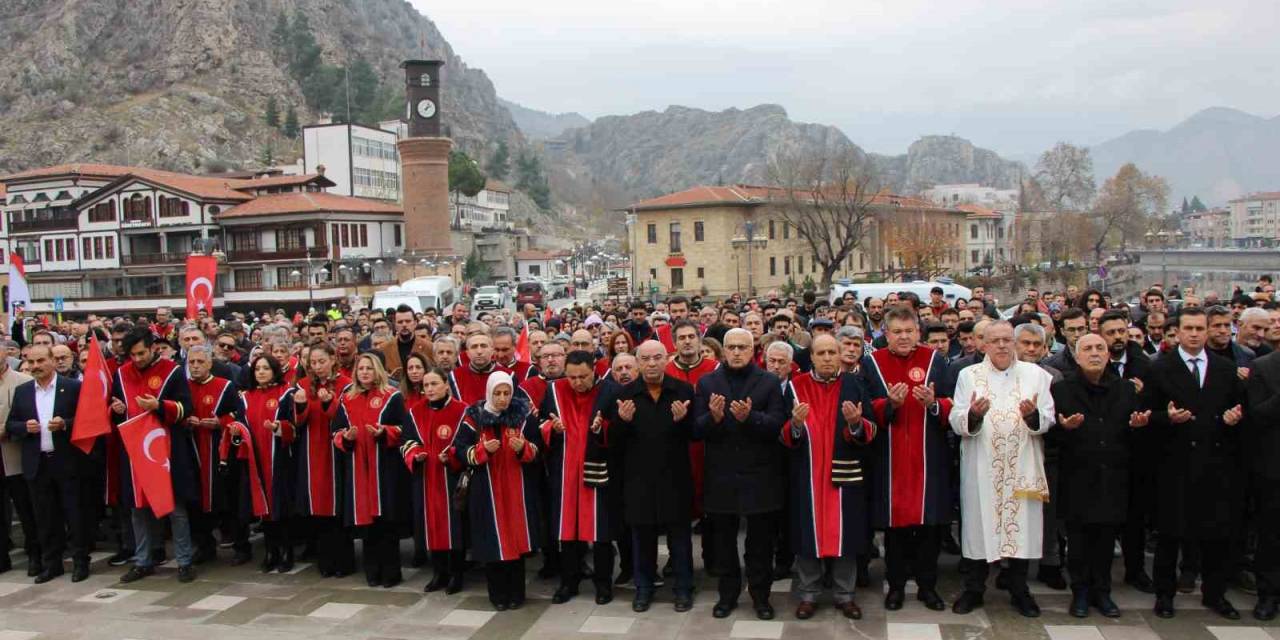 Amasya’da Akademisyenlerden İsrail’in Gazze’deki Vahşetine Yürüyüşlü Tepki