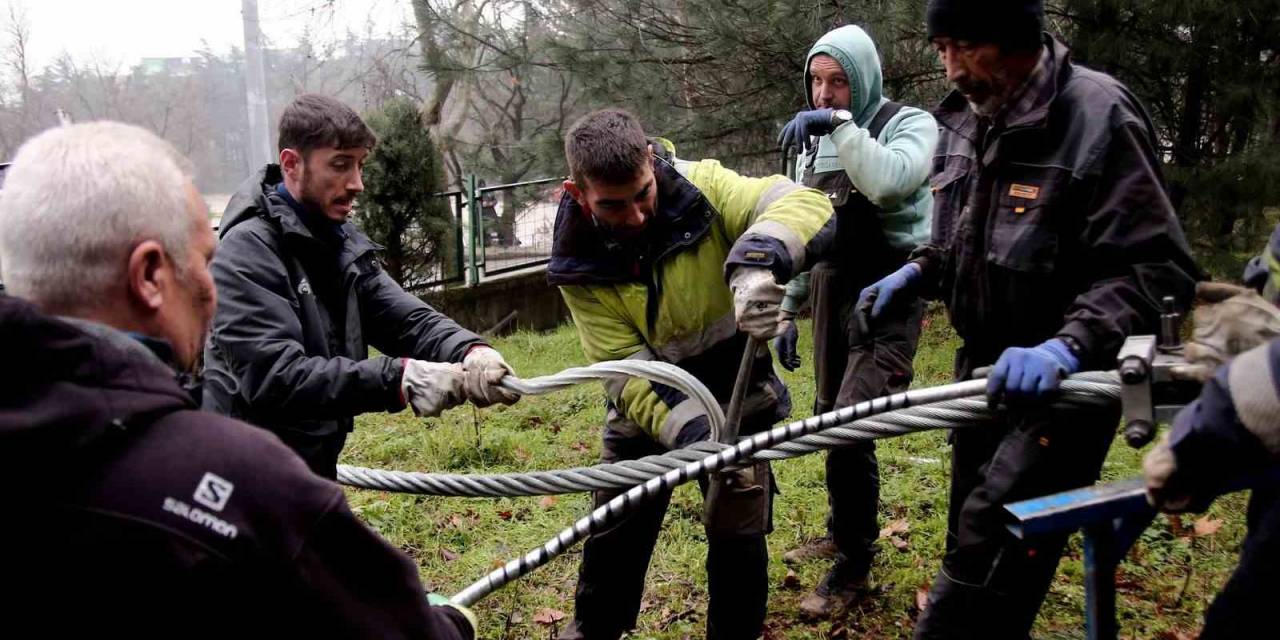 Uludağ Teleferiği’ne Kış Bakımı...4,5 Kilometrelik Çelik Halatı Değiştirildi