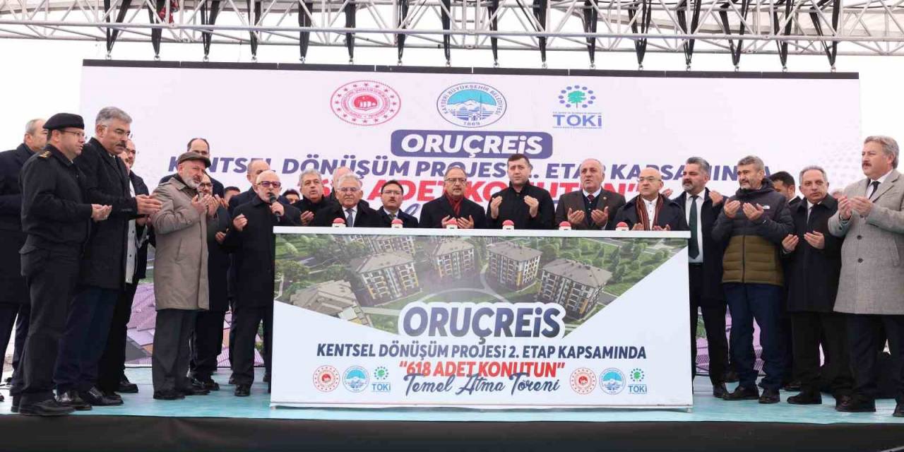 Kayseri Büyükşehir, Oruçreis’i Dönüştürüyor: 618 Konutun Temeli Atıldı