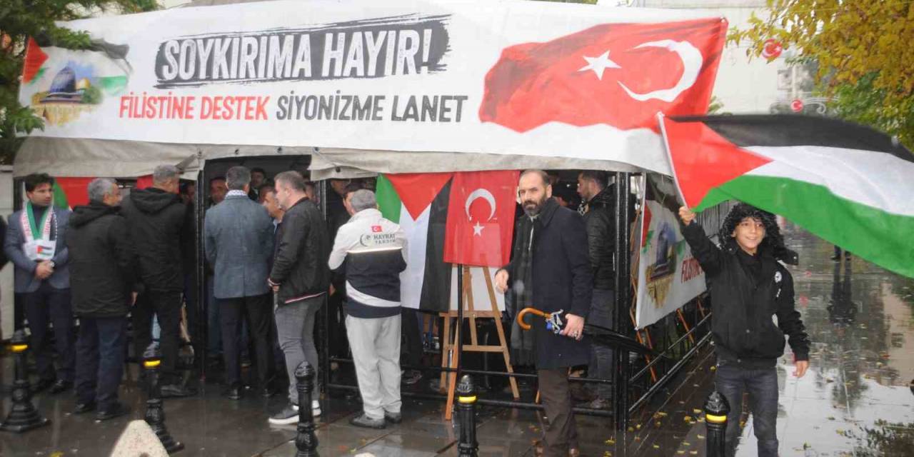 Stk’lar Cizre’de ’filistin İnsanlık Nöbeti Çadırı’ Kurdu