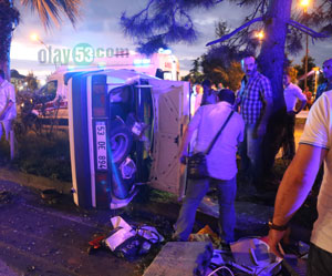 Rize’de Kaza Ucuz Atlatıldı