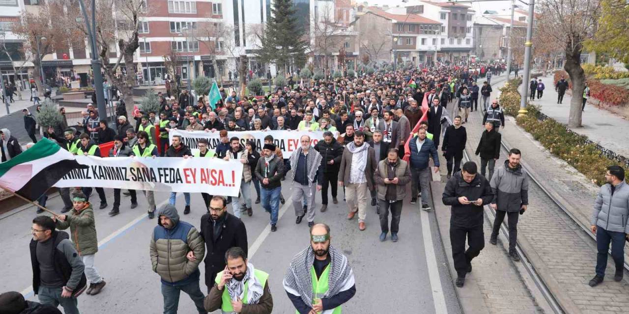 Konya’da Binler Filistin İçin Yürüdü