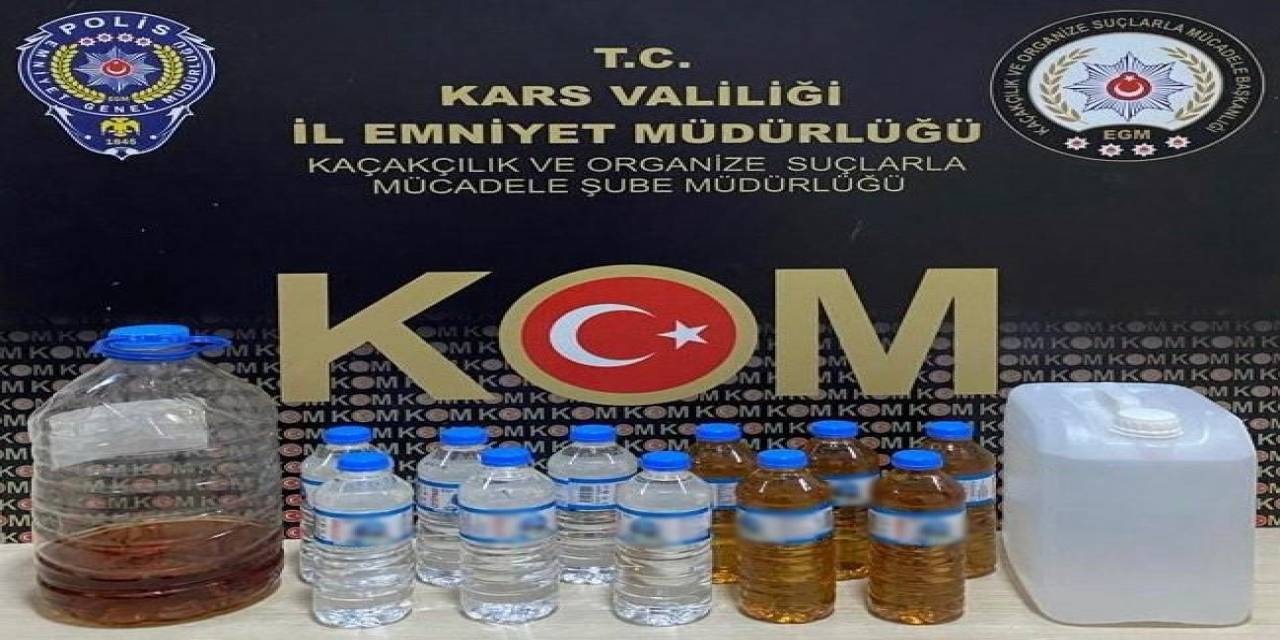 Kars’ta Kaçak İçki Ele Geçirildi