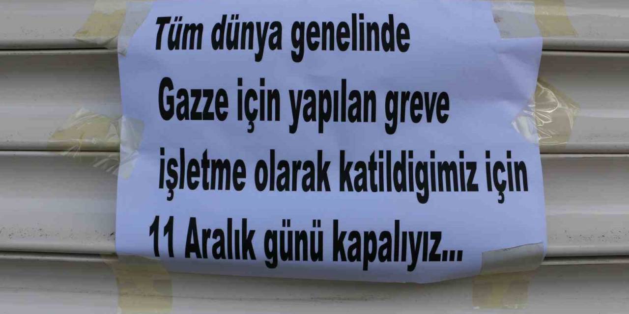 Diyarbakır’da Kepenkler Gazze İçin Kapandı