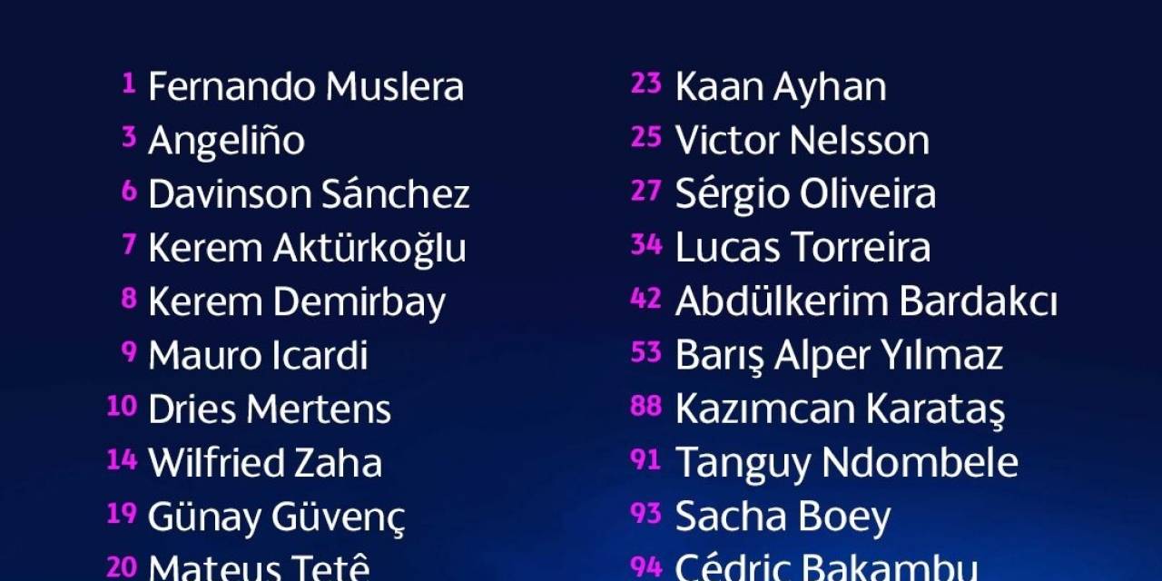 Galatasaray’da Hakim Ziyech Ve Davinson Sanchez Kamp Kadrosuna Dahil Edildi