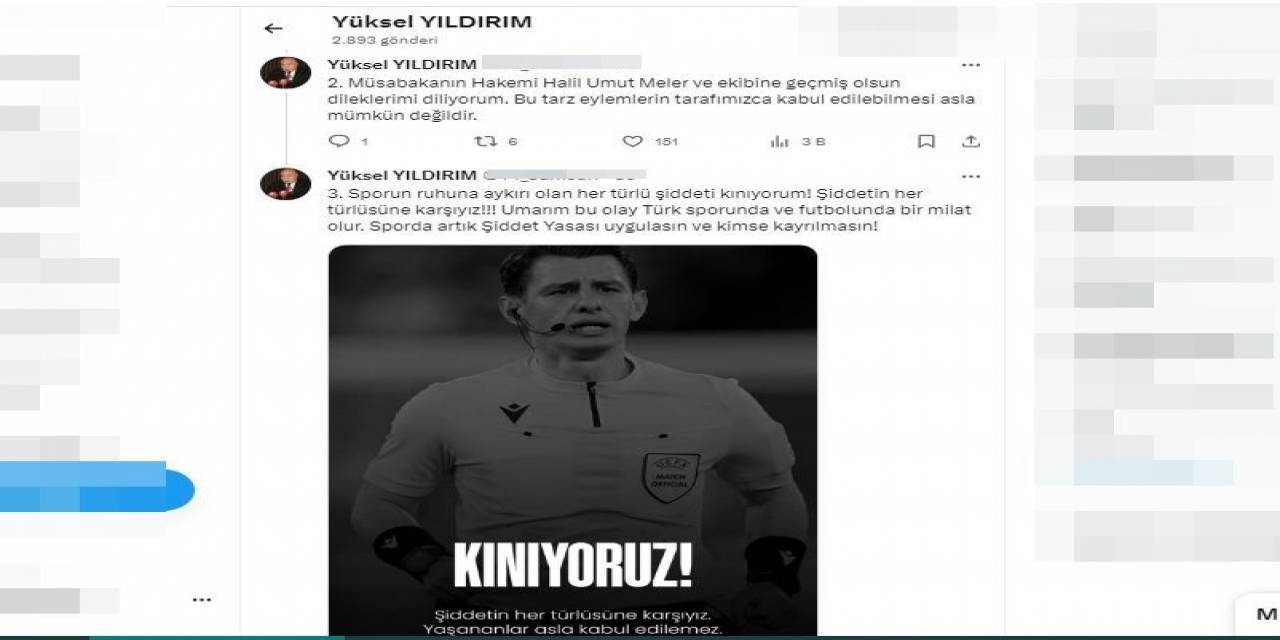 Yüksel Yıldırım: “Sporda, ‘Şiddet Yasası’ Uygulansın”